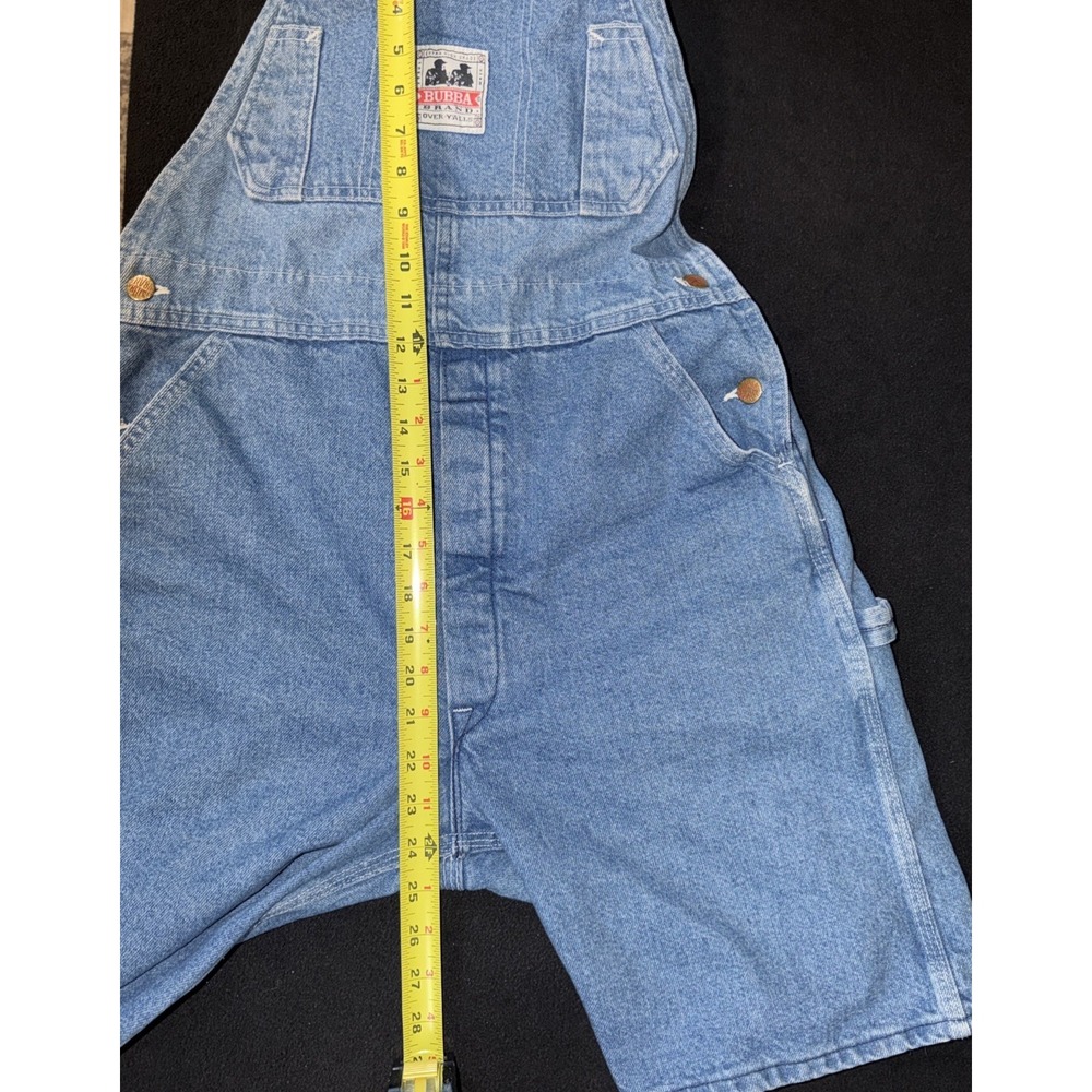 Vintage Bubba Denim Womens Small (28-32) Blue Jean Overall Shorts Bib Overalls - Picture 13 of 15